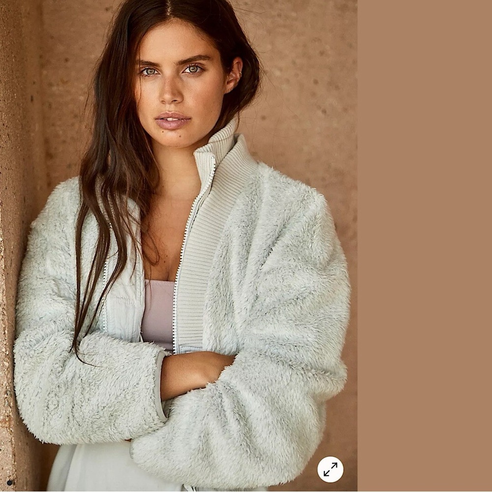 FP Movement by Free People Ivory Teddy Jacket - Picture 2 of 9